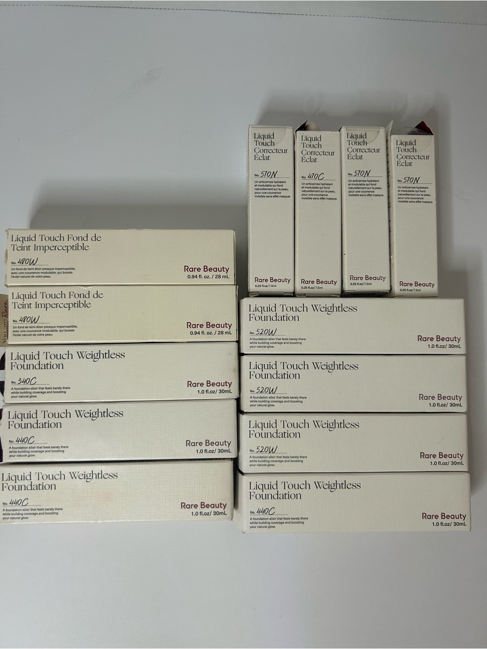 High-End Makeup Rare Beauty Makeup Bundle Of 13 Foundations/ Concealers New in